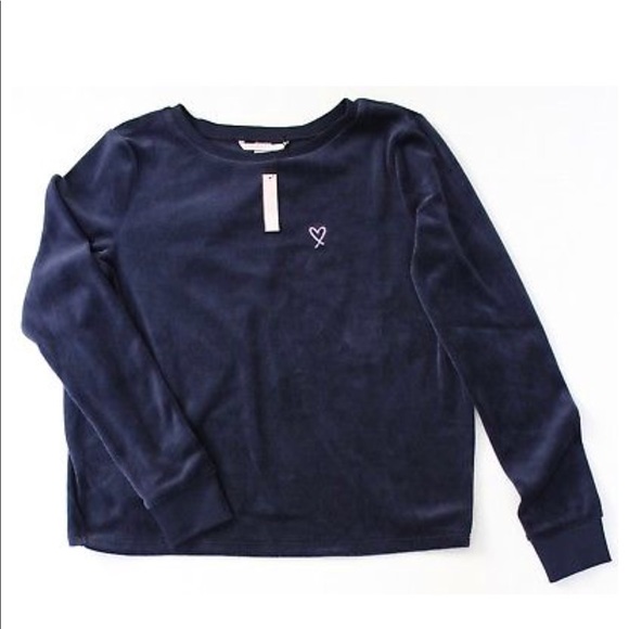 Victoria's Secret Velour Long Sleeve Crossback Top - Picture 6 of 7